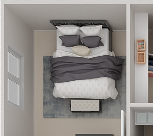 Three bedroom floor plan
